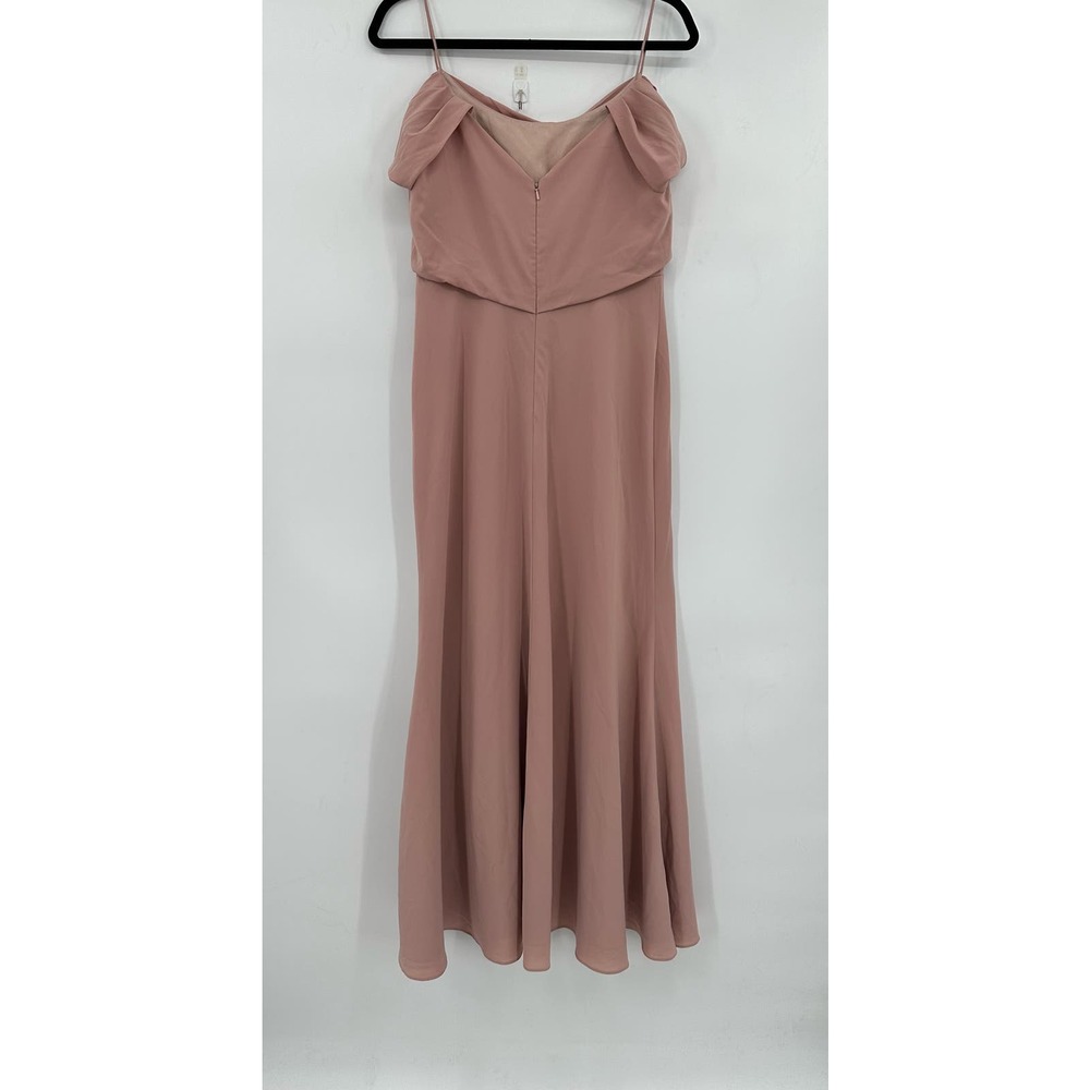 Jenny Yoo Bridesmaid Dress Off the shoulders maxi dress Size 8 Pink